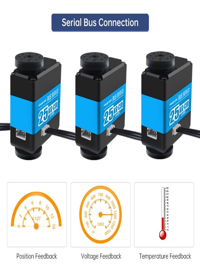 Hiwonder LX-225 High Torque Serial Bus Servo 25KG Torque with Three Connectors and Data Feedback - Image 2